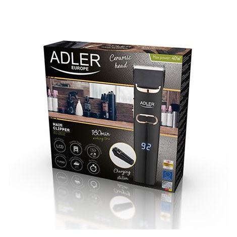 Adler | AD 2832 | Hair Clipper | Cordless or corded | Number of length steps 4 | Black - 5